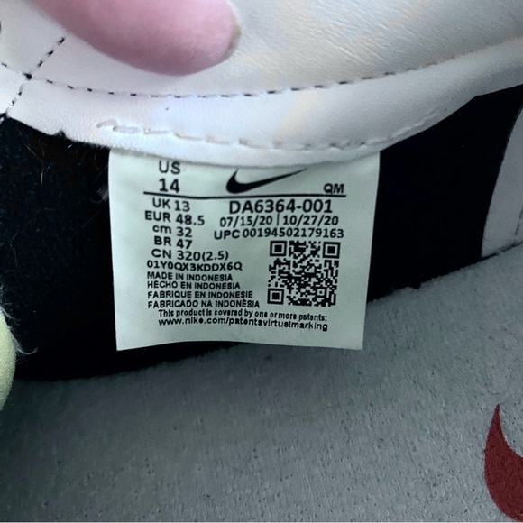 NIKE Blazer Low '77 Vintage Black White Shoe Sneaker DA6364-001 Mens Size 14 - Picture 14 of 14